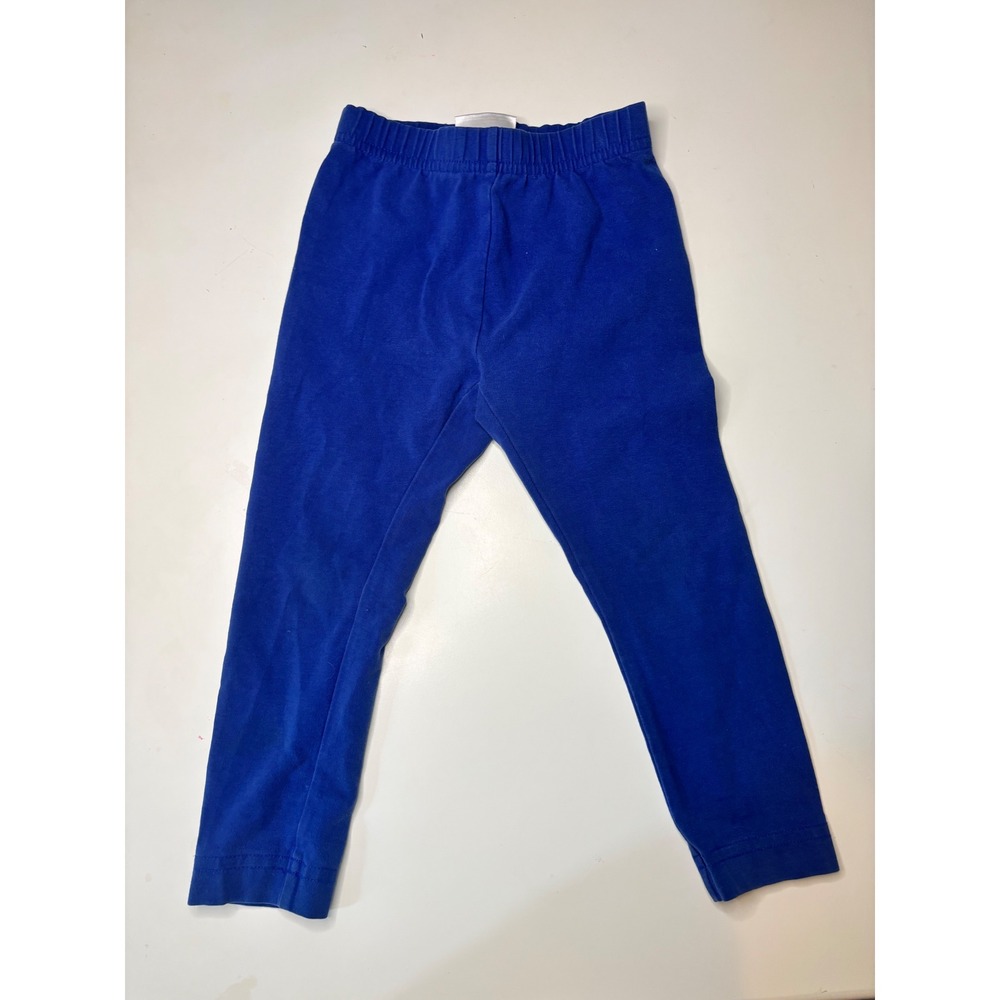 Hanna Andersson‎ Kids Blue Cotton Lycra Spandex Leggings Size 90 US 3